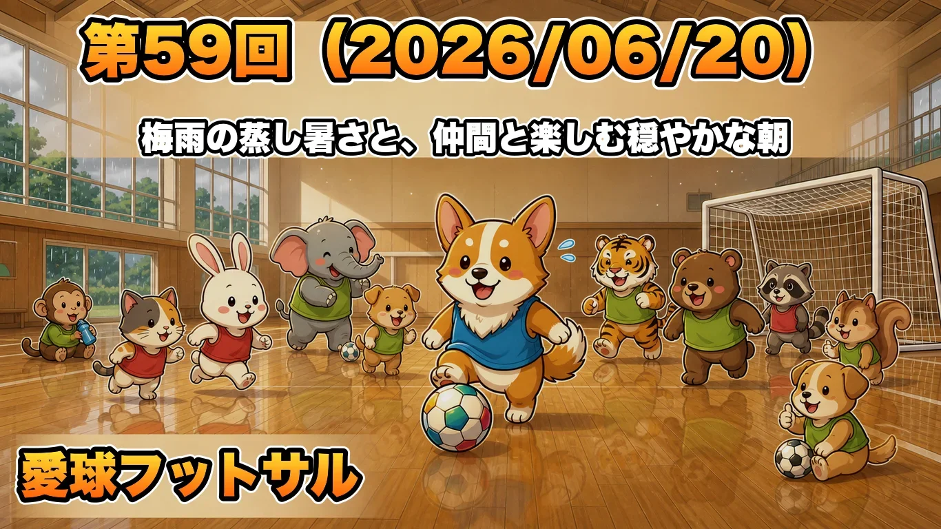 第59回（2026/06/20）愛球フットサル：みんなで楽しく、が愛球の原点