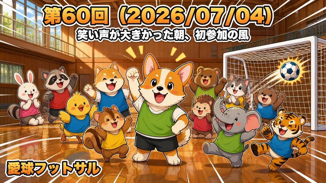 第60回（2026/07/04）愛球フットサル：笑い声が大きかった朝、初参加の風