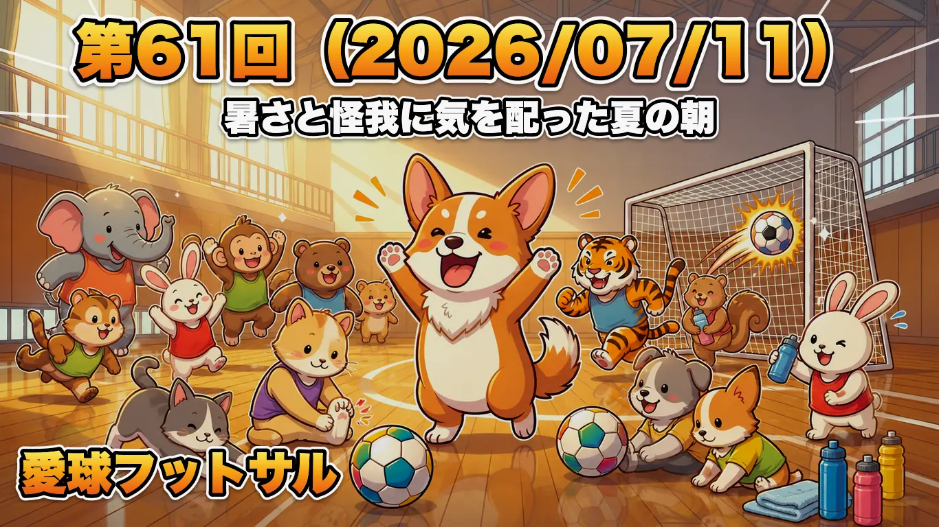 第61回（2026/07/11）愛球フットサル：暑さと怪我に気を配った夏の朝