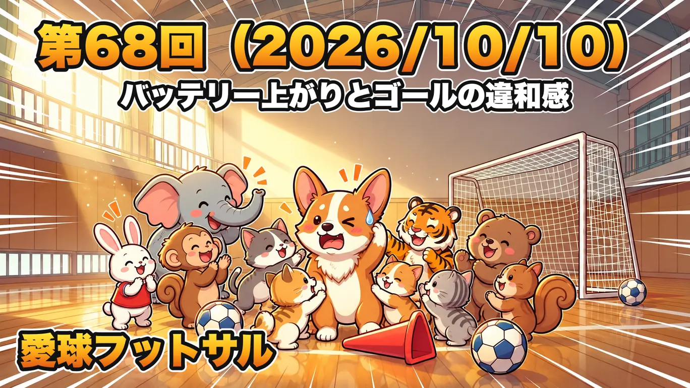 第68回（2026/10/10）愛球フットサル：バッテリー上がりとゴールの違和感